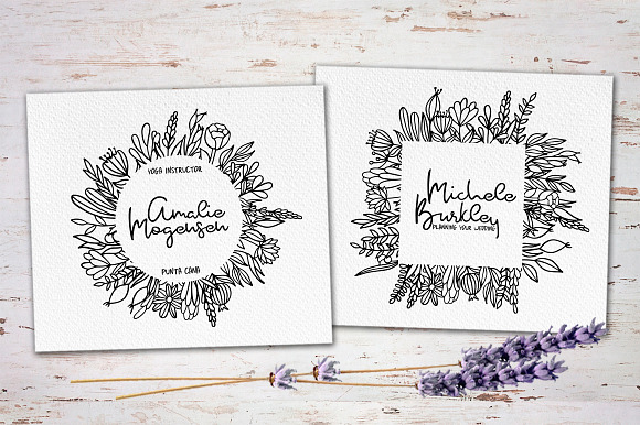 Rosemary & Lavender.Font duo+logos in Script Fonts - product preview 3