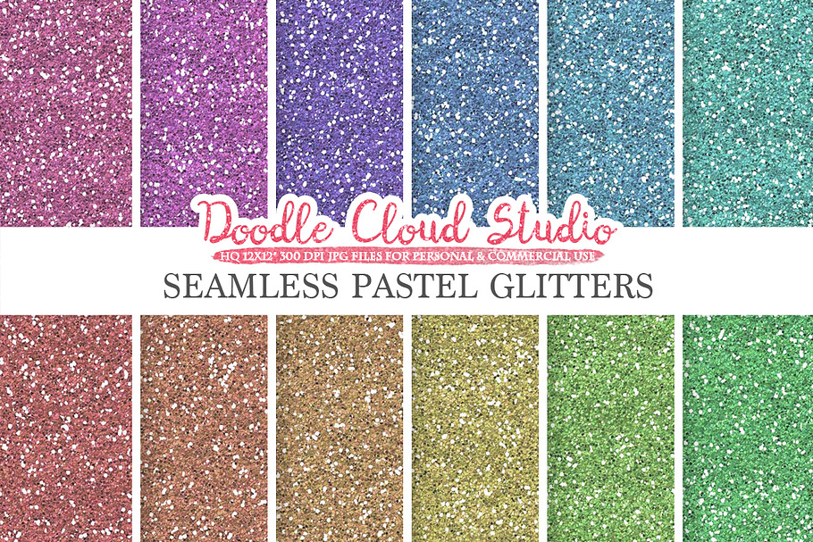 Seamless Pastel Glitter textures