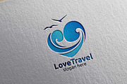 Travel and Tourism logo with Love