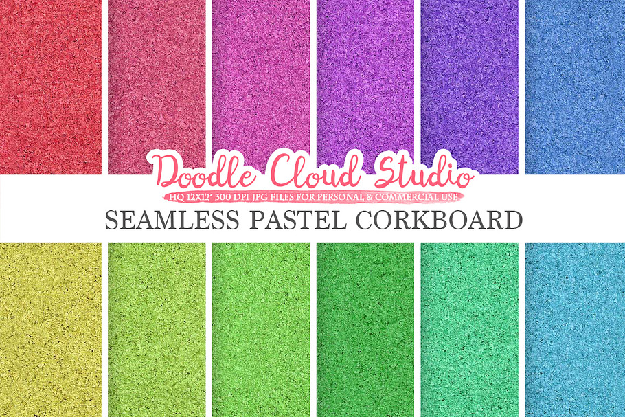 Seamless Pastel Corkboard textures