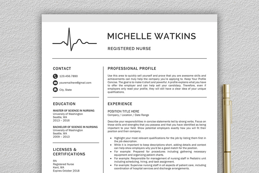 Nurse Resume / Medical CV