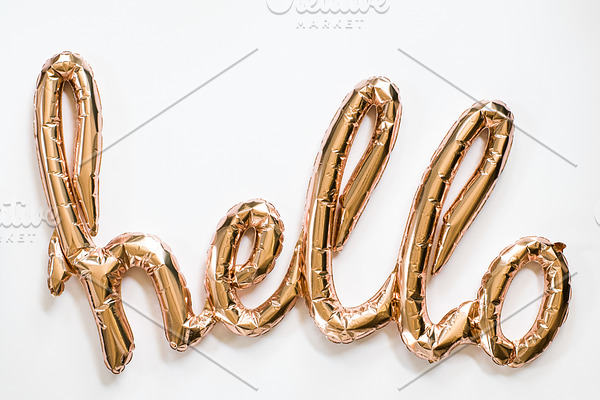 HELLO Styled Stock Balloon Letters