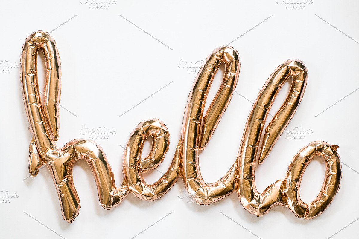 HELLO Styled Stock Balloon Letters in Instagram Templates - product preview 8