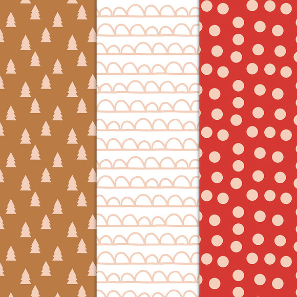 Modern Christmas seamless patterns in Patterns - product preview 2