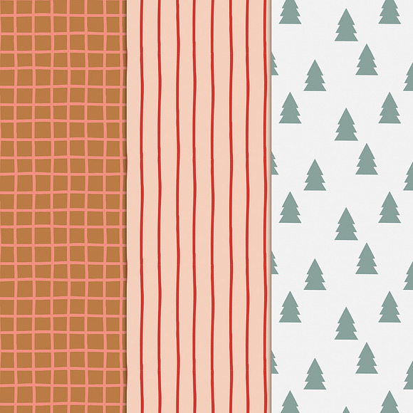 Modern Christmas seamless patterns in Patterns - product preview 3