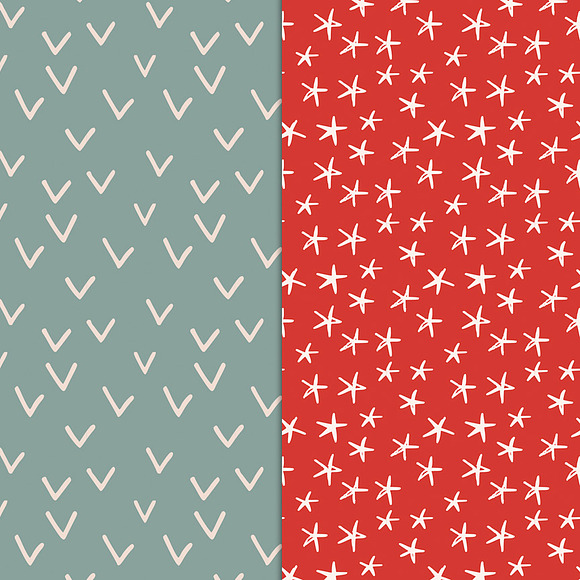 Modern Christmas seamless patterns in Patterns - product preview 4