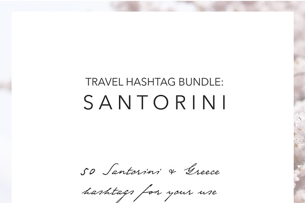 Santorini Greece Instagram Hashtags