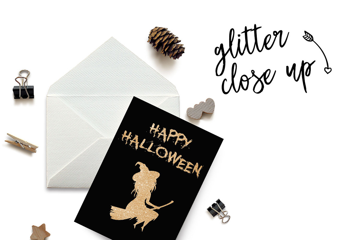 Gold Halloween Silhouette Clipart in Graphics - product preview 8