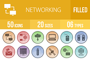 50 Networking Low Poly B/G Icons