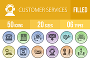 50 Customer Services Low Poly Icons