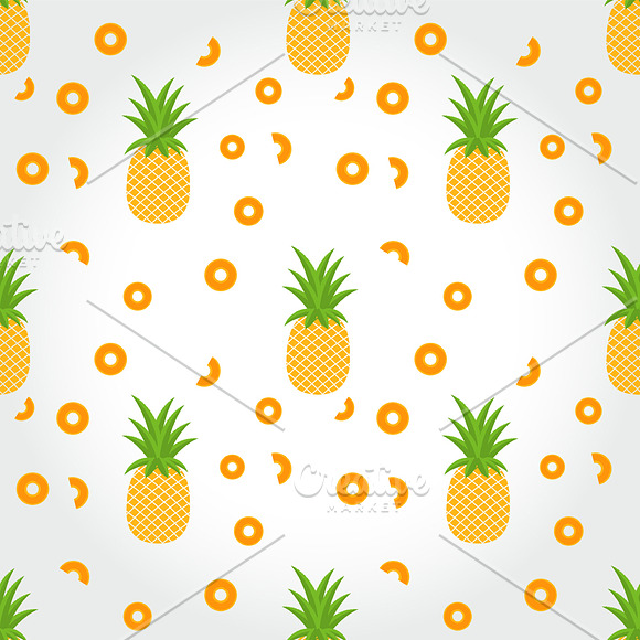  seamless pattern with pineapples in Patterns - product preview 1