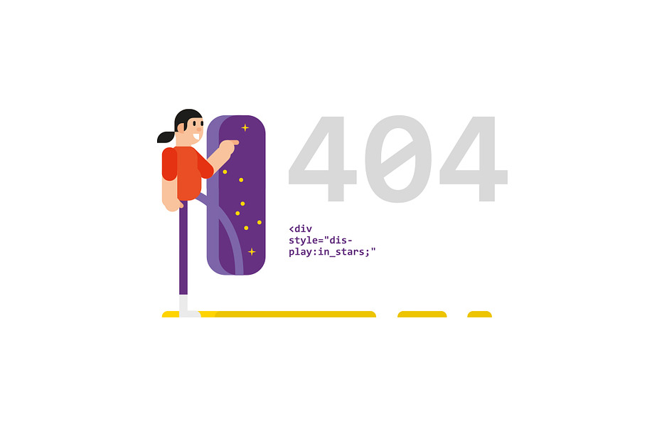 404 in the style of the cartoon.