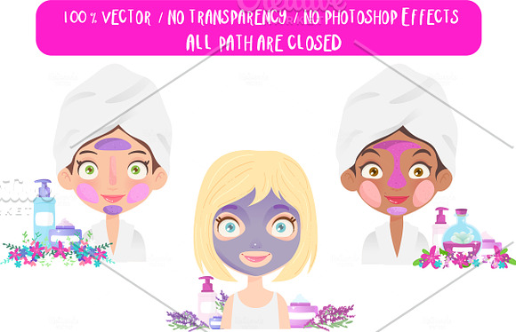 Beauty Care Set in Illustrations - product preview 1