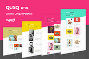 Qusq HTML - Colorful Portfolio