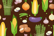 Asparagus, corn and peas pattern