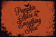 Halloween pumpkin vintage lettering