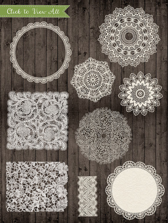 Lace and Doilies Graphic Set PNG in Graphics - product preview 1