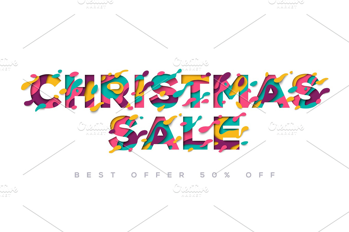 Christmas Year Sale typography in Illustrations - product preview 8