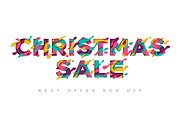 Christmas Year Sale typography