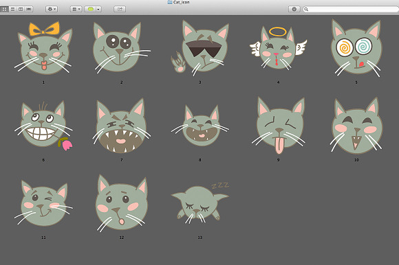 Vector cats. in Cat Icons - product preview 2