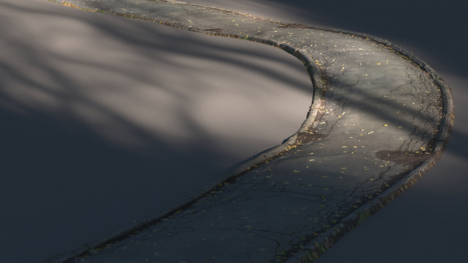 Cracked asphalt path in Man-Made - product preview 6