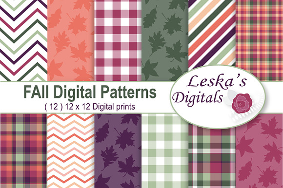 Fall Digital Scrapbook Paper Pack in Patterns - product preview 4
