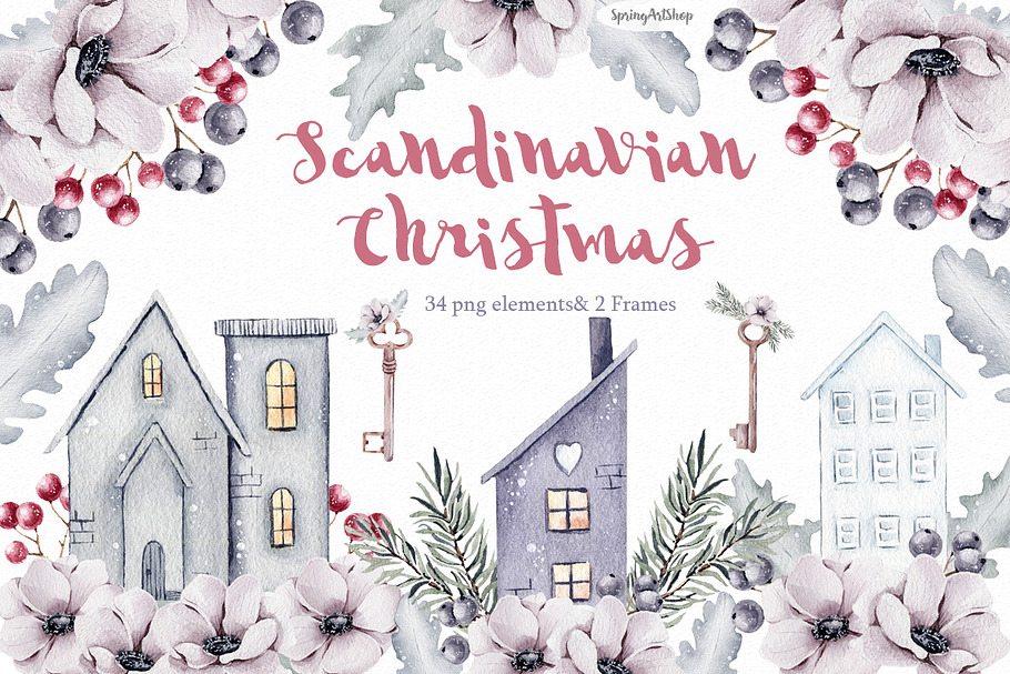 Scandinavian Christmas Clipart