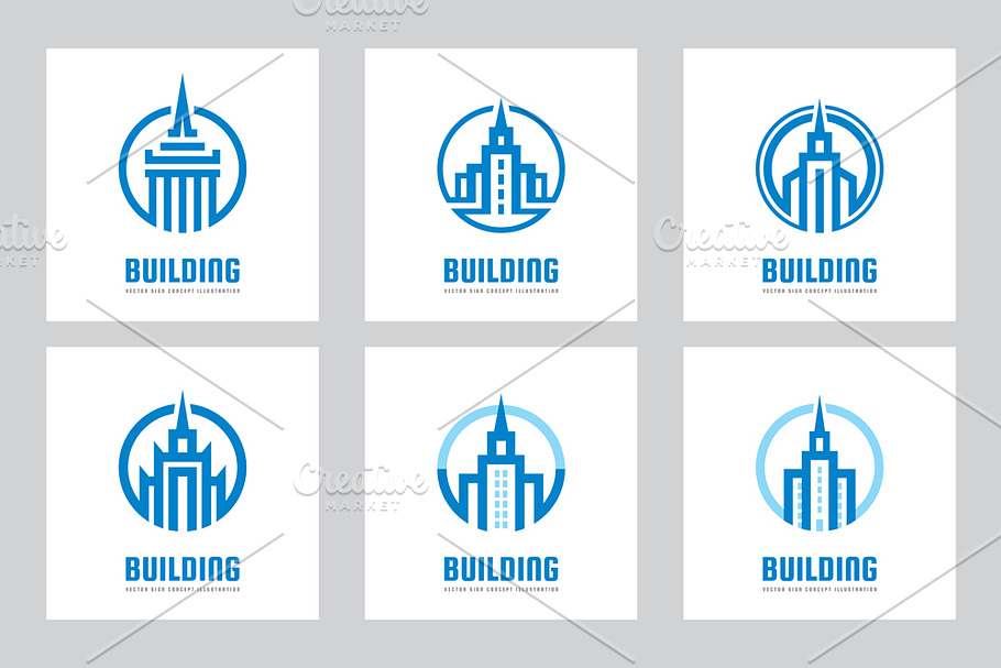 Building Architecture Logo Set in Logo Templates - product preview 8