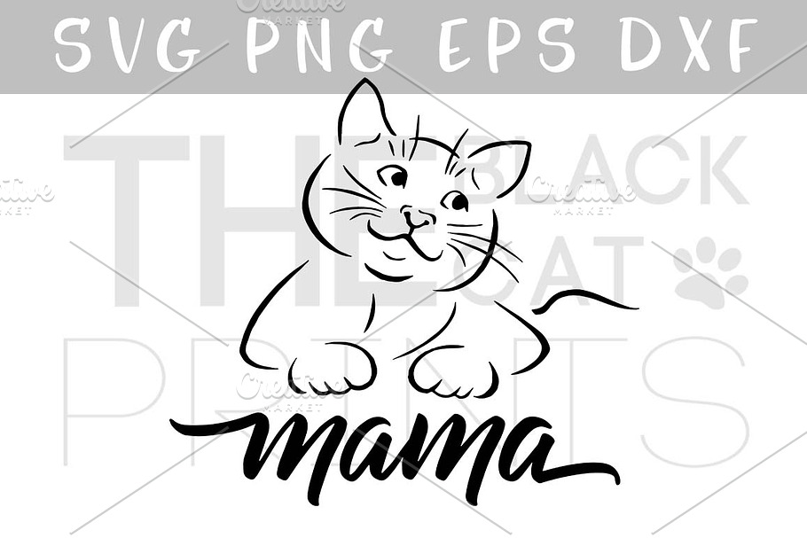 Cat mama SVG DXF PNG EPS