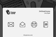 34 Email Vector Line Icons
