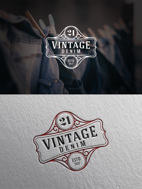 Vintage frame for logo, label design in Logo Templates - product preview 5