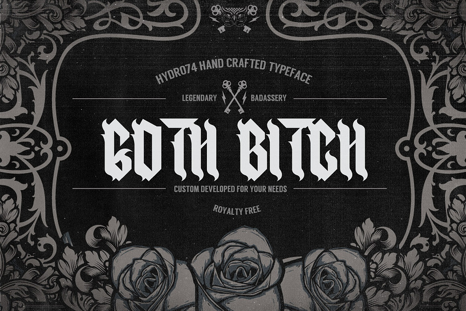 Goth Bitch in Fonts - product preview 8