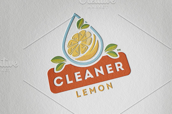 Lemon Cleaner Logo  in Logo Templates - product preview 2