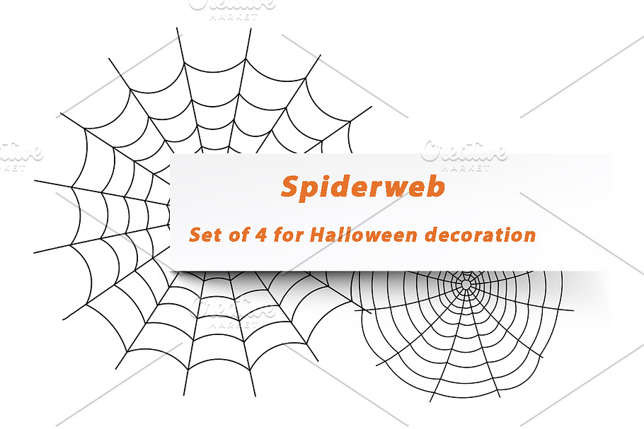 Spiderweb for Halloween decor in Illustrations - product preview 8