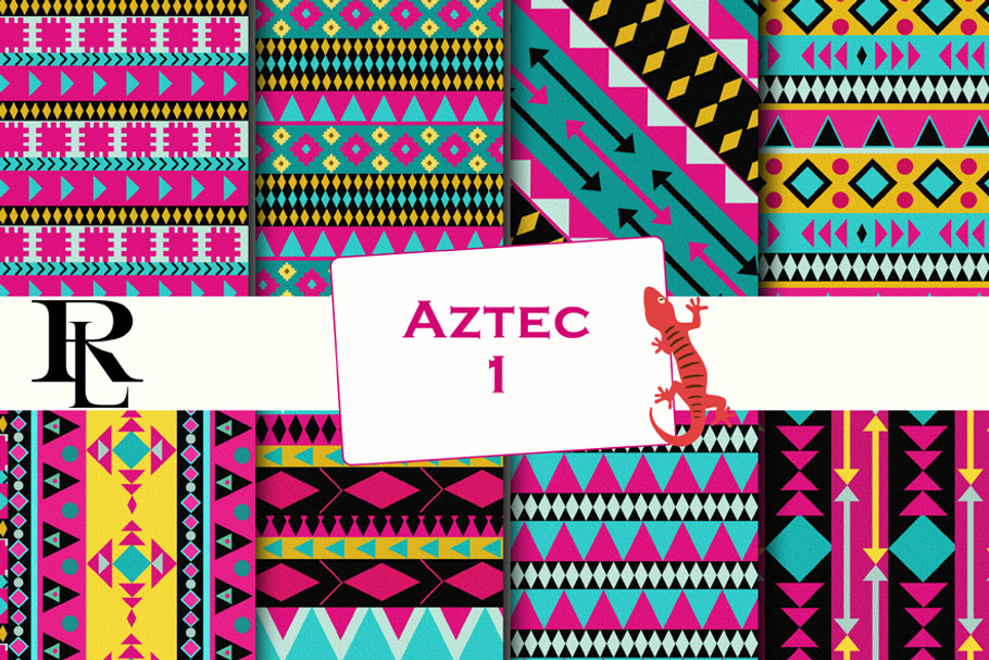 Aztec digital paper - background