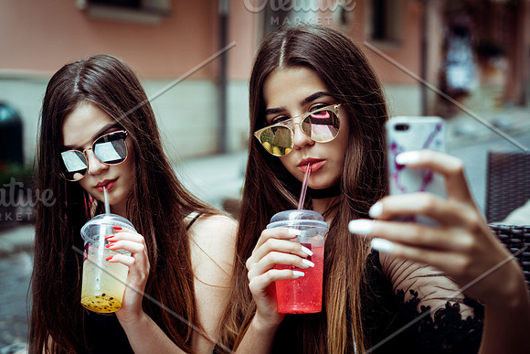 Stock Photo: instagram girls in Social Media Templates - product preview 1