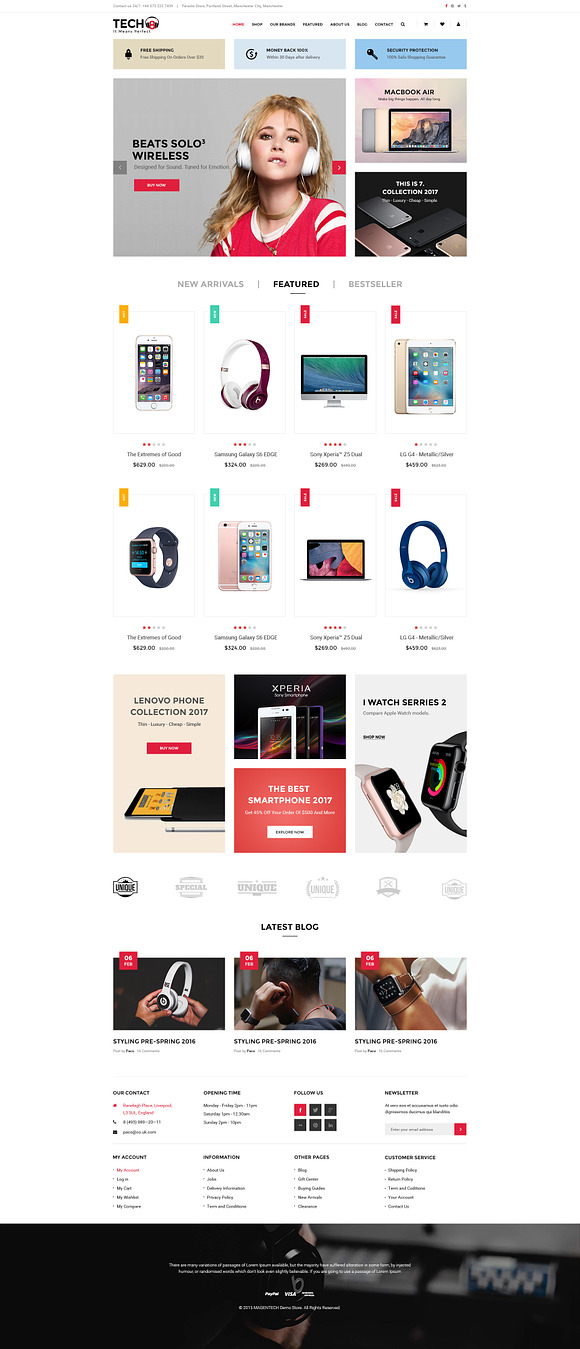 TECH8 - HiTech WooCommerce Theme in WordPress Commerce Themes - product preview 2