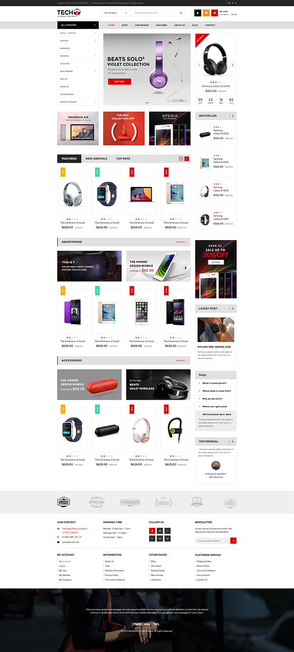 TECH8 - HiTech WooCommerce Theme in WordPress Commerce Themes - product preview 3