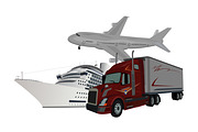 truck, ship, airplane, delivery 