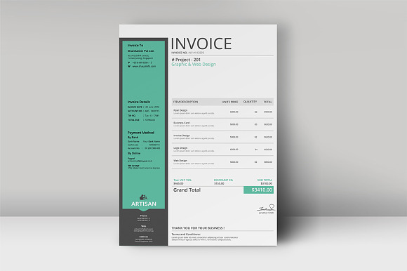 Invoice in Stationery Templates - product preview 3