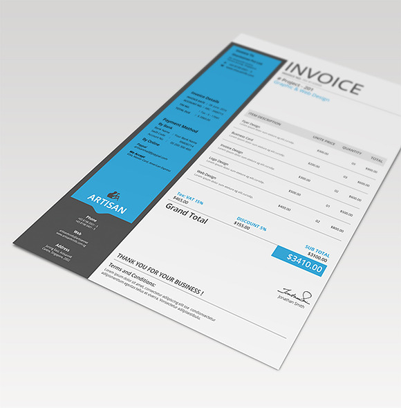 Invoice in Stationery Templates - product preview 6