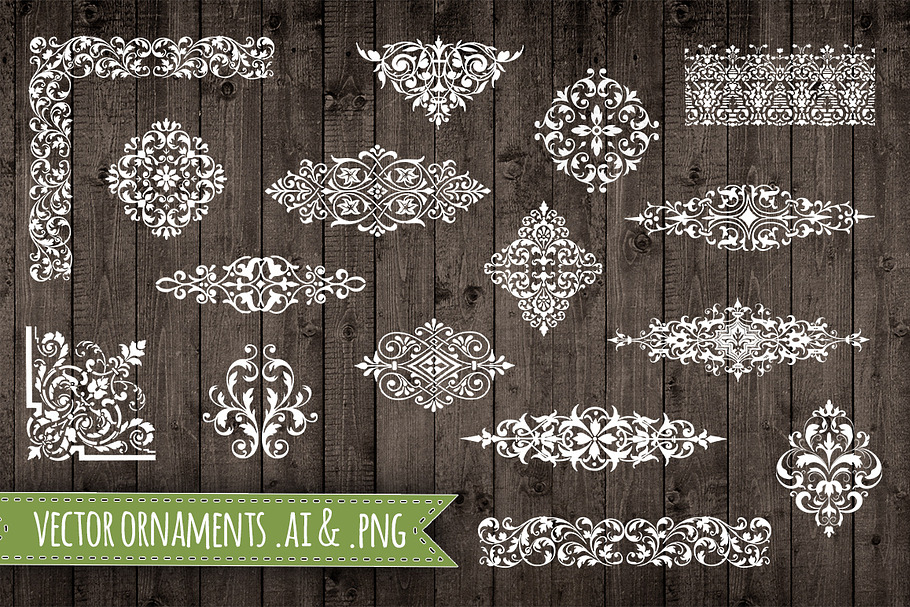 Vector Ornament Elements AI and PNG in Illustrations - product preview 8