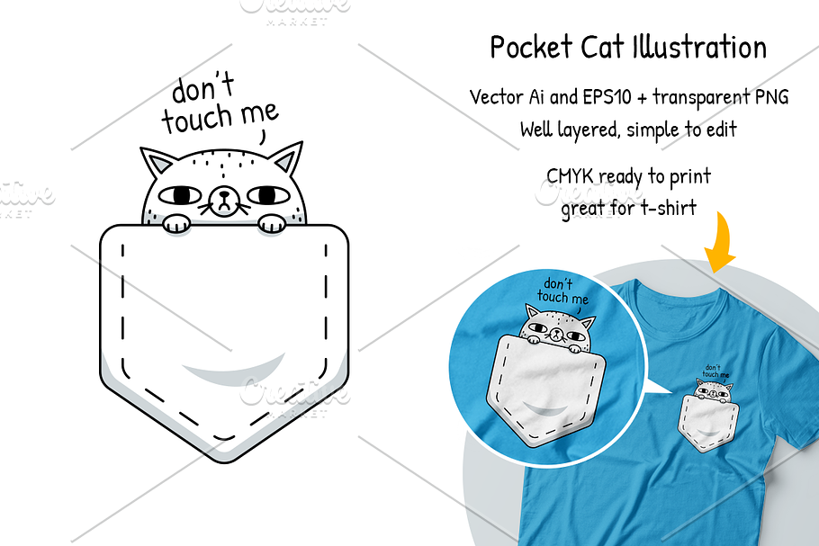 Pocket Cat Clipart in Illustrations - product preview 8