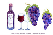 Watercolor Wine, Grapes