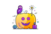 Halloween vector illustration Poster