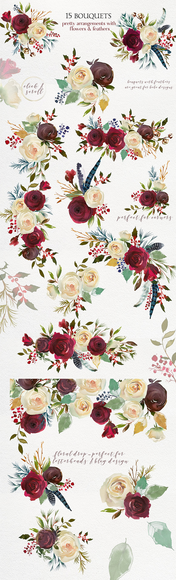 Winter Solemnity Floral Design Kit in Illustrations - product preview 3
