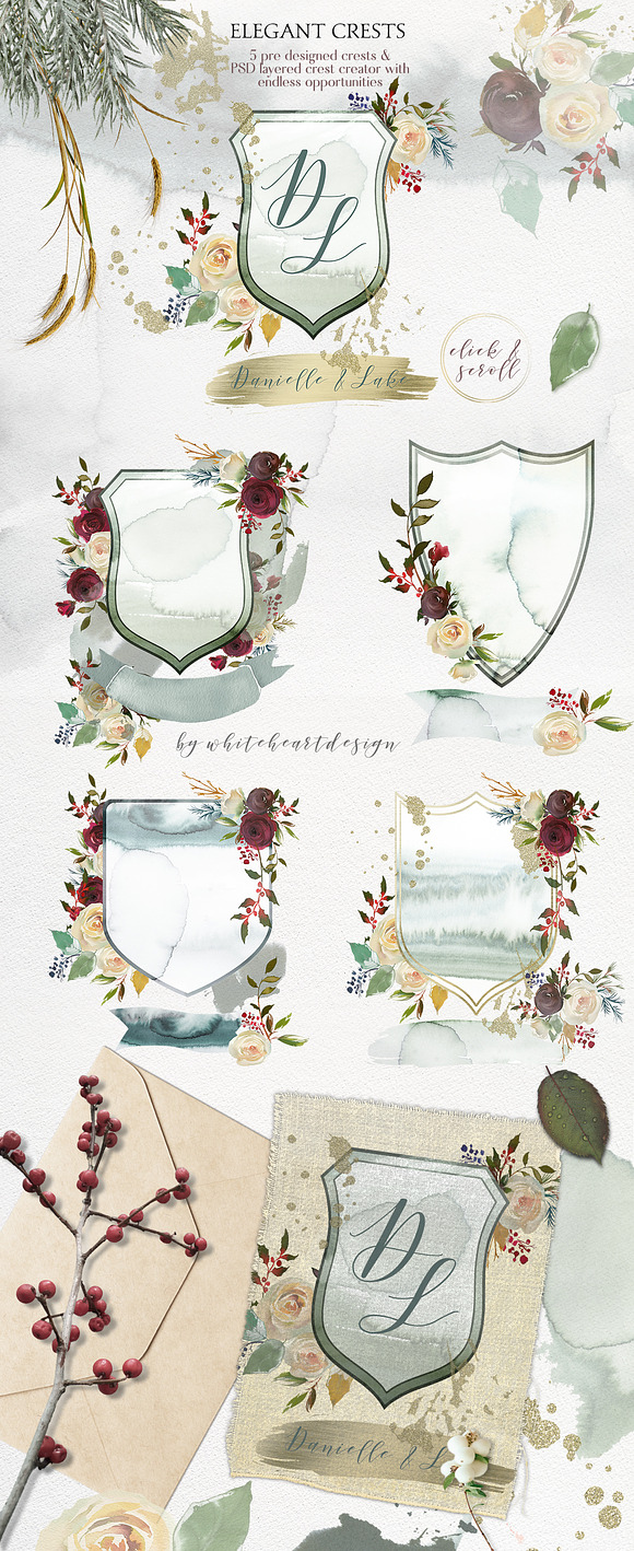 Winter Solemnity Floral Design Kit in Illustrations - product preview 4