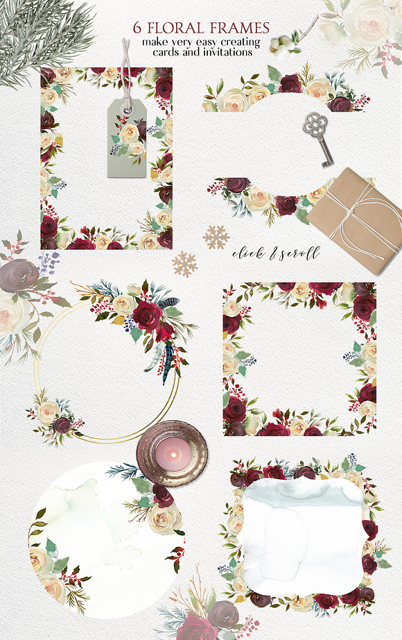 Winter Solemnity Floral Design Kit in Illustrations - product preview 7