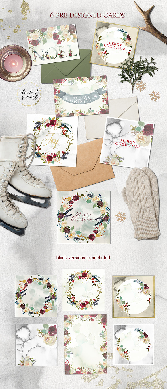 Winter Solemnity Floral Design Kit in Illustrations - product preview 8