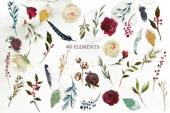 Winter Solemnity Floral Design Kit in Illustrations - product preview 12